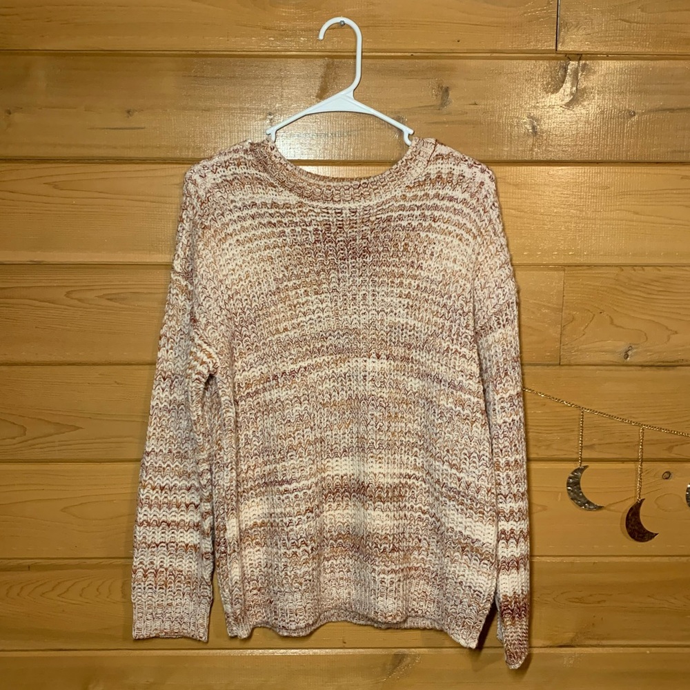 Burnt Orange & White/Cream Sweater by Forever 21